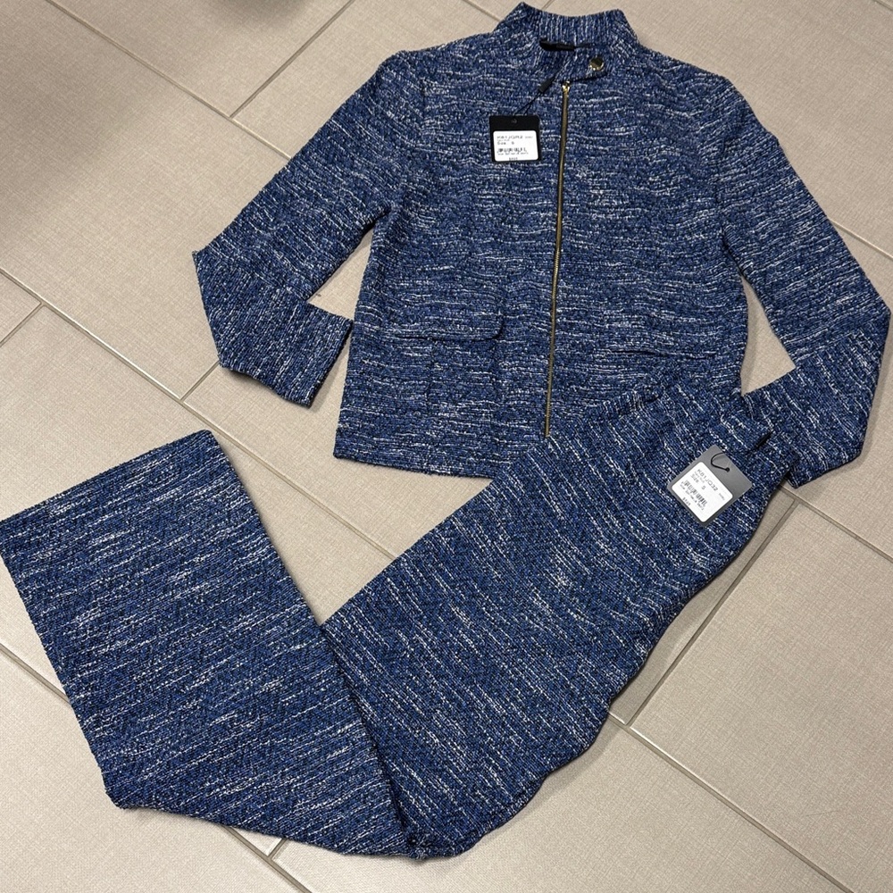 St. John Navy Tweed Jacket